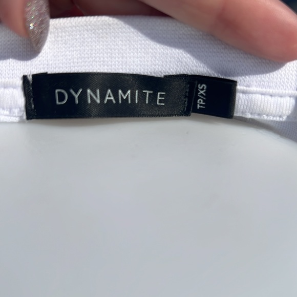 Dynamite XS White Long Puff Sleeve Top - Picture 4 of 4
